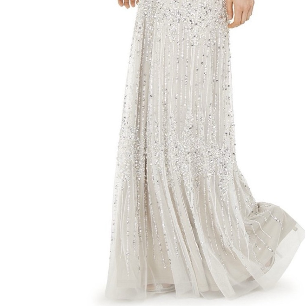 ✔️#63B Brand new with tags Adrianna Papell beaded capelet dress in I it Bscot - Picture 2 of 16